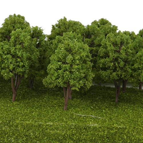 Générique Lot de 20pcs Arbre Paysage de Modélisme Ferroviaire Echelle .5cm