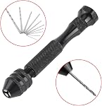 10PCS Pin Vise Hand Drill Set High Speed Steel Micro Drill Bits for Jewelry Making Craft Art Resin Wood