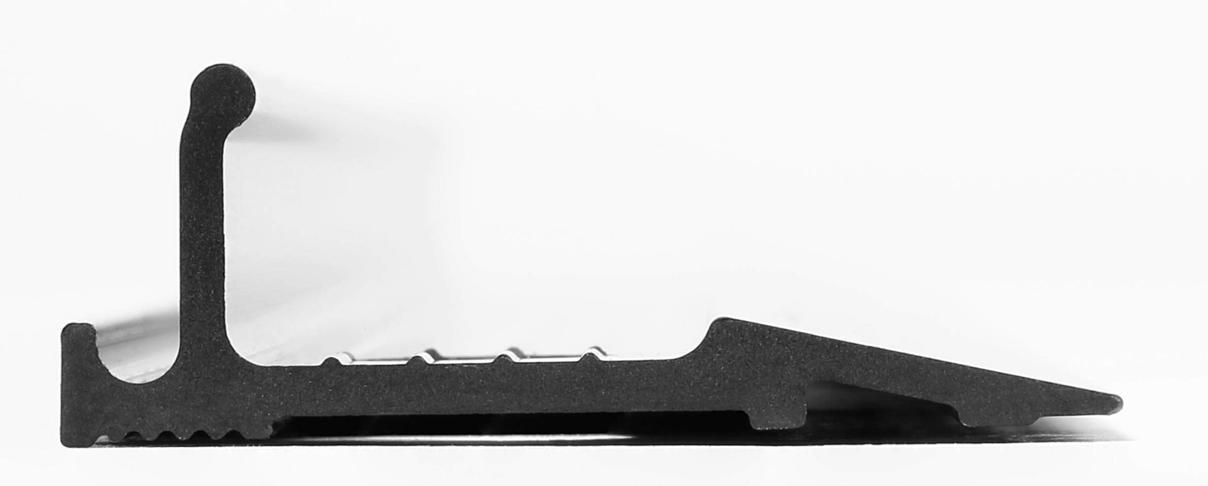 Dahle 10684 linijka tnąca (45 cm, z aluminium, wysoka listwa uchwytowa, antypoślizgowa) czarna
