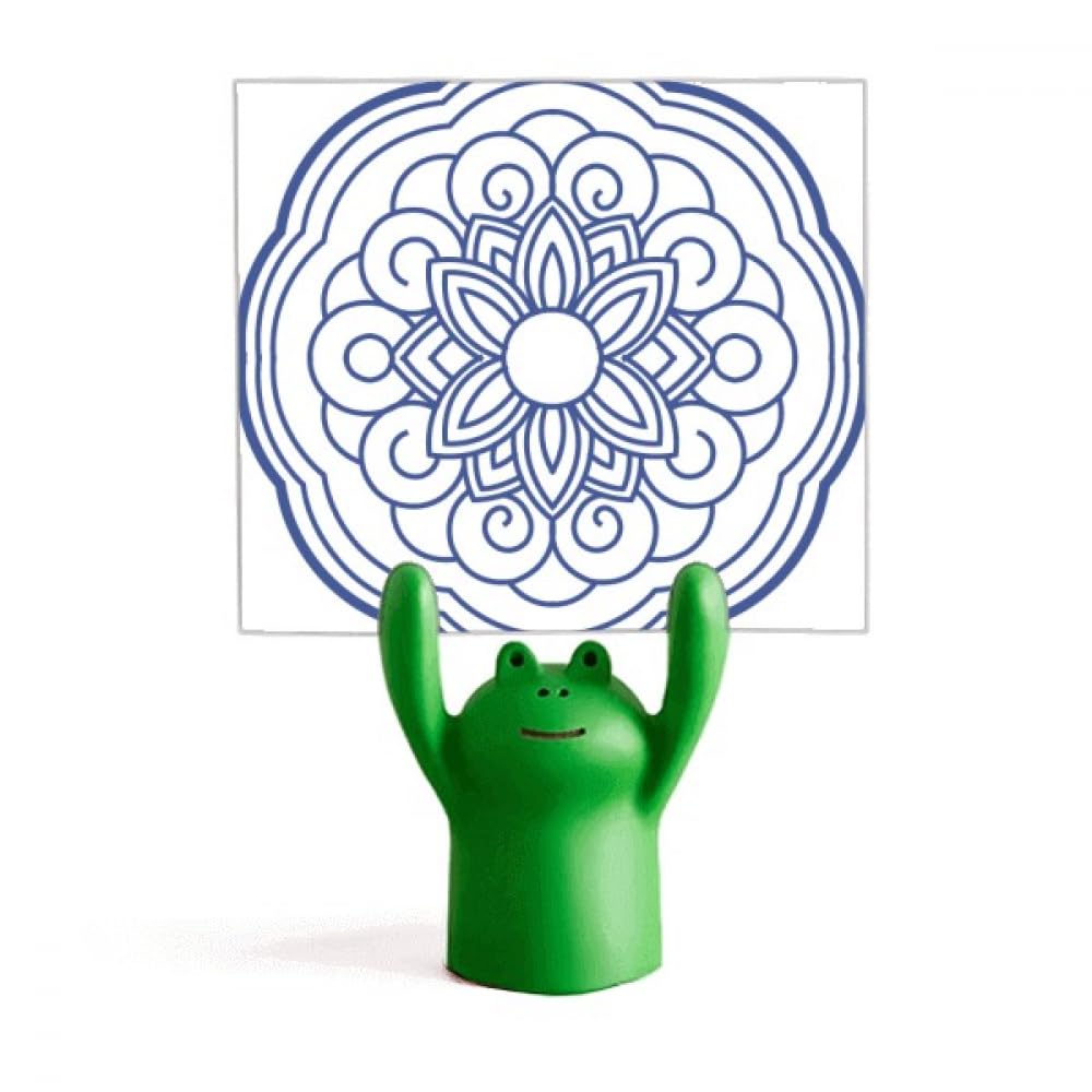 Pince-notes grenouille fleur bleue, une idée cadeau originale pour le bureau