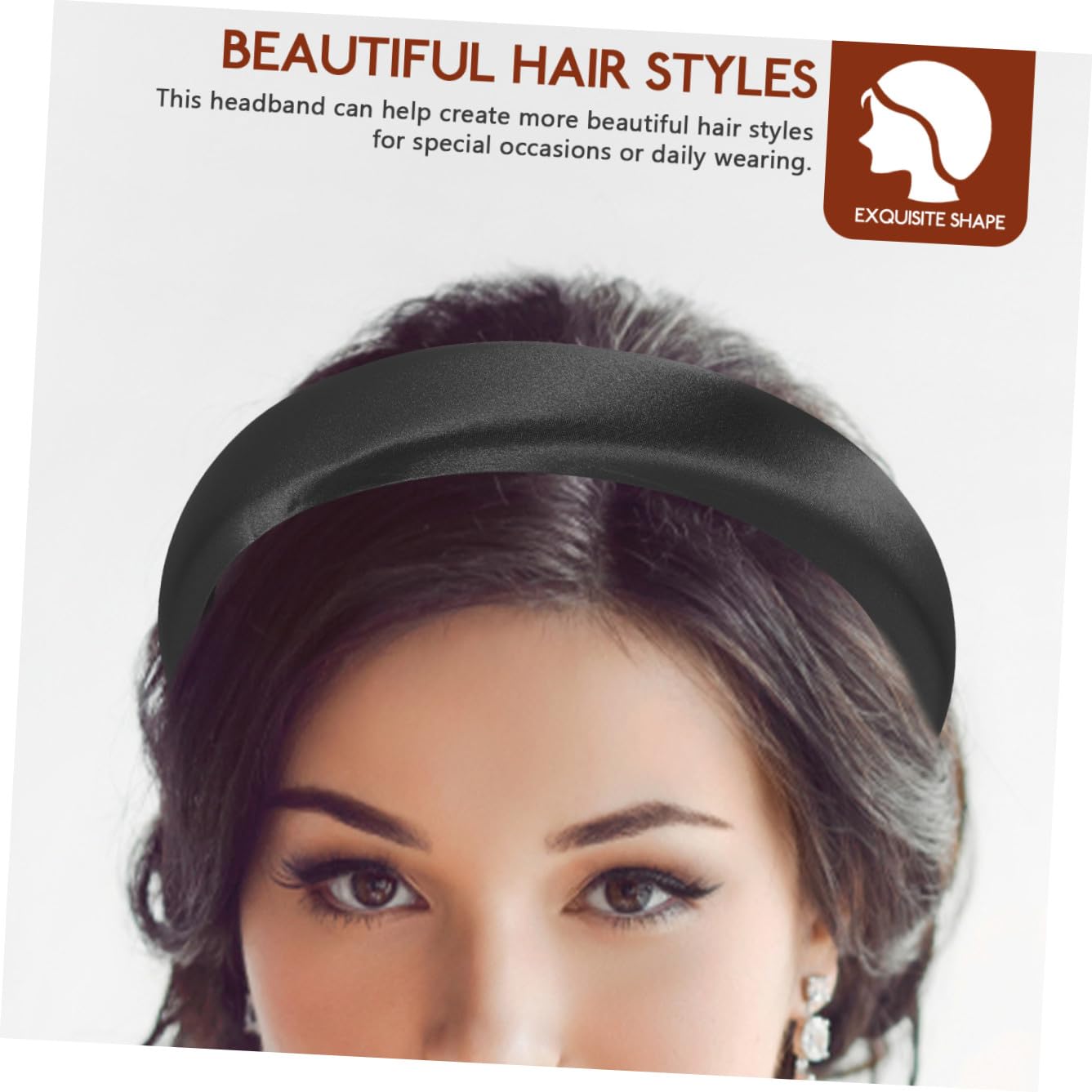 5pezzi Fascia Padded Satin Per e Ragazze Accessorio e Versatile Per Make-up Sport Boho