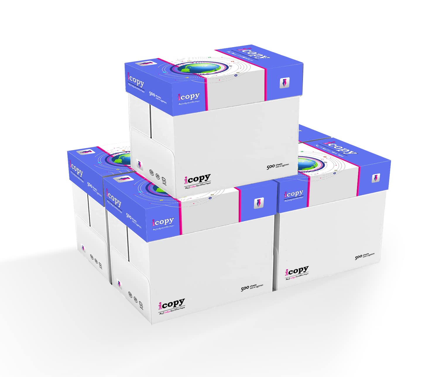 icopy Office Paper A4 Paper A4 White Printer Copier Paper 1 Ream of 500 Sheets (80gsm) Multifunction Laser Inkjet A4 Paper (25, A4)