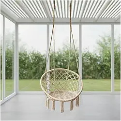 Cadeira De Balanço Suspensa Rede Teto Sacada Varanda Luxo