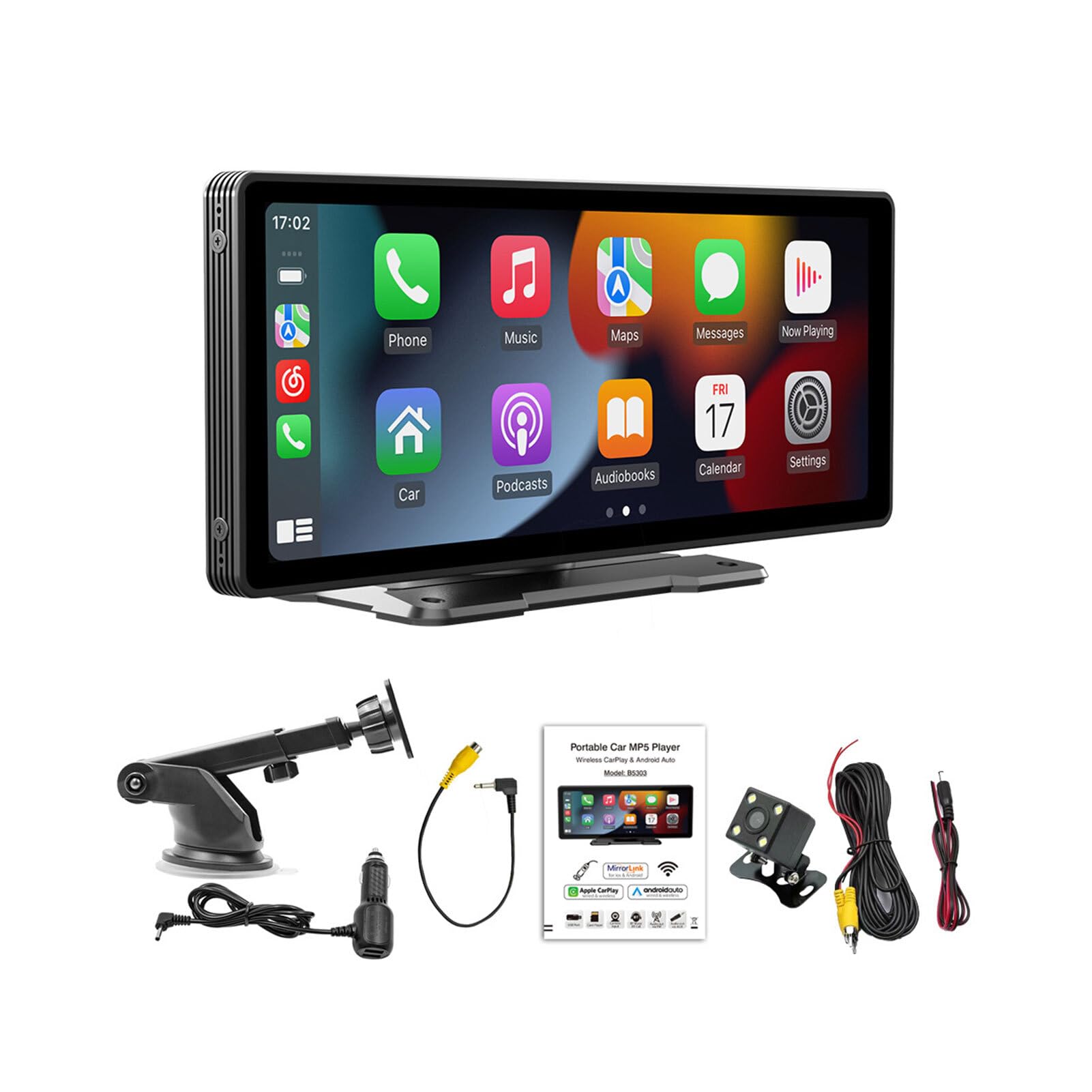 26 Zoll PND Autoradio mit kabellosem MP5 Player, B5303+4Led | Videosystem mit Bluetooth Musikwiedergabe und Funktionen für einfachen Zugriff auf das 10,26 Zoll Autodisplay, schnellere