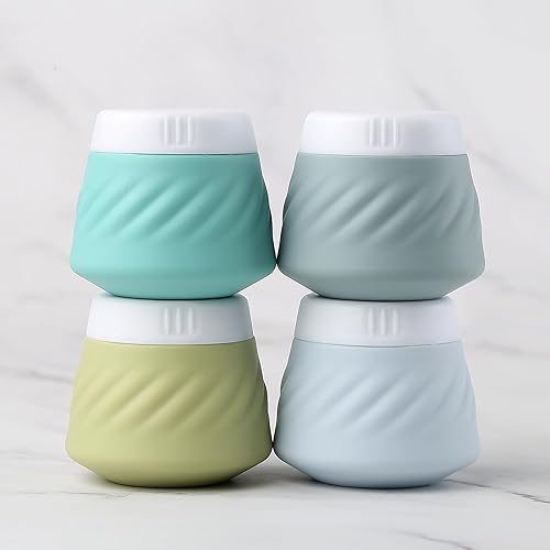 Vista 79 de Gemice Recipientes de viaje para artículos de aseo personal, tarros de crema de silicona aprobados por la TSA, tamaño de viaje con bolsa