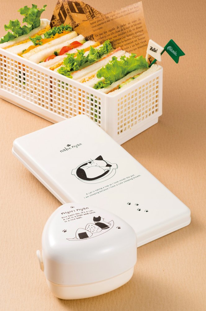 Amazon.co.jp: カノー 弁当箱 にぎりにゃん 上段/160ml・下段/90ml