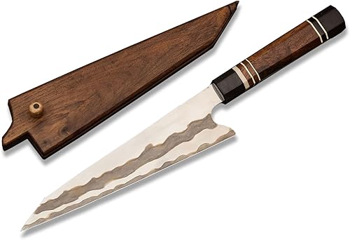 Acero hecho a mano de encargo de alta 440 C 13 pulgadas de cocina azul del chef de la manija de la resina epoxi