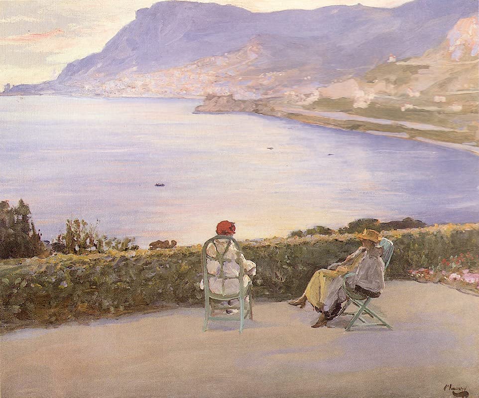 Prints toile peinture murale La Baie de Montecarlo 60x90cm