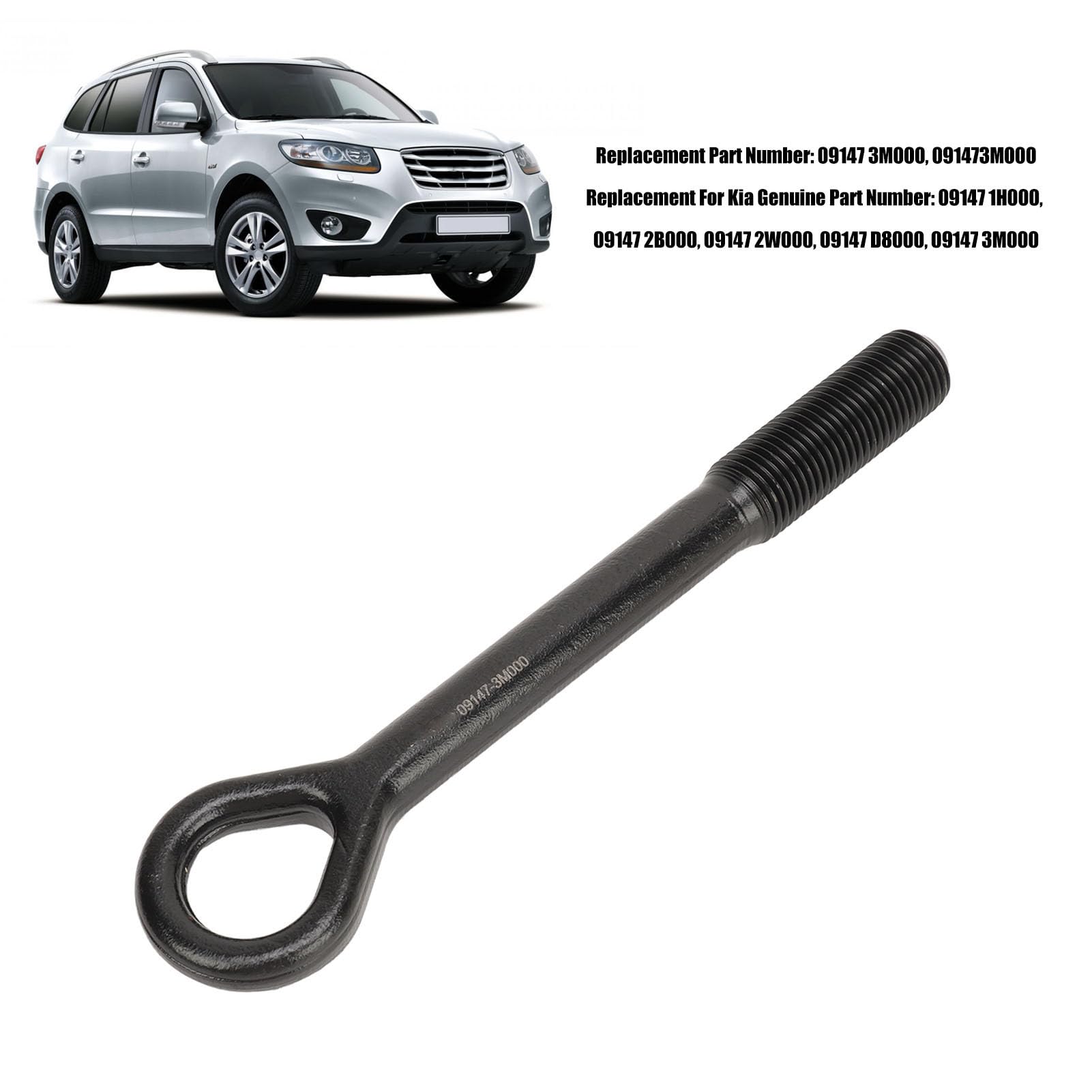 AutoNova Front Tractive Tow Hook Abschleppöse aus Geschmiedetem Stahl für Equus Genesis i30 ix35 Tucson, Sichere Fahrzeugbergung und Austausch