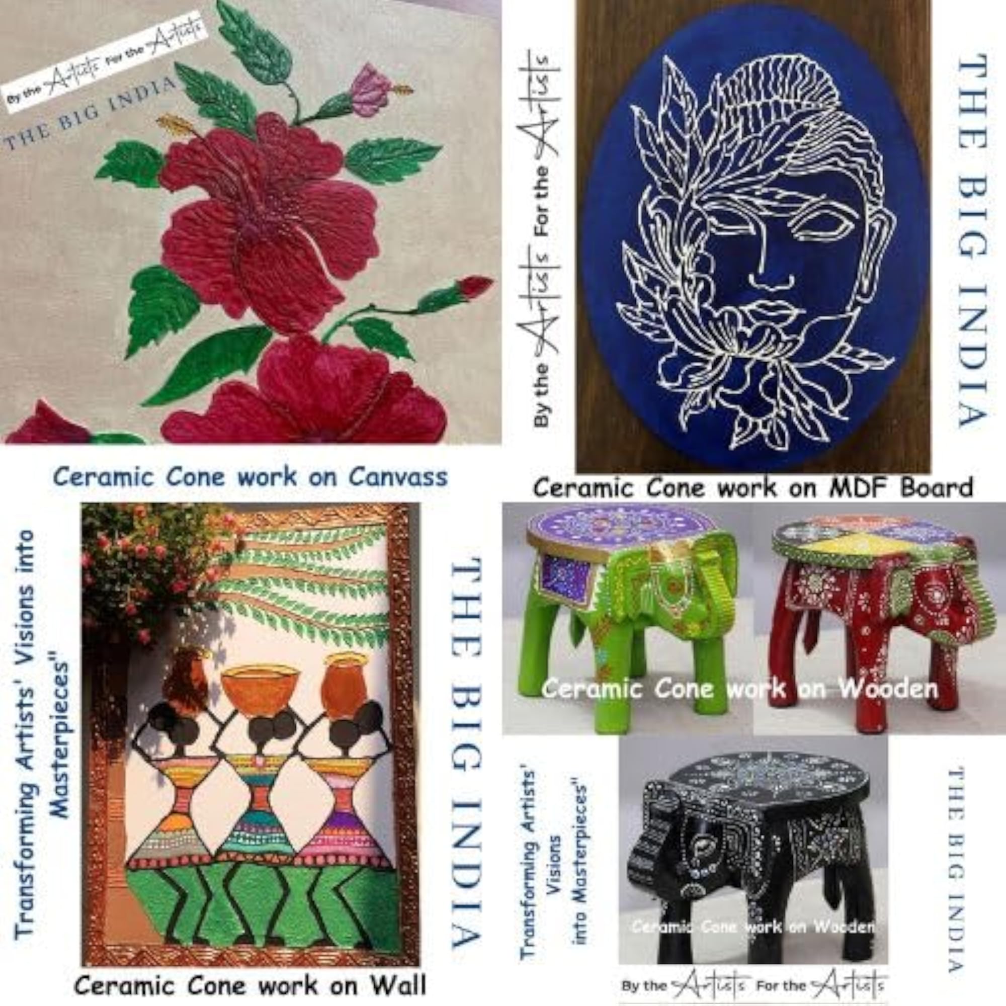Ceramic Cones for Arts & Crafts, DIY Decorative Purposes