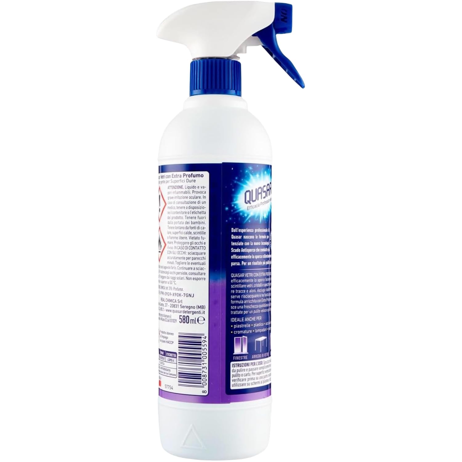 Detergente Vetri con Extra Profumo – Pulizia Brillante Senza Aloni – 580 ml – Variazioni 4/6/8/10 Pezzi (10)
