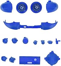 Replacement Full Set Button Bumper Trigger Buttons Compatible with Xbox Series X Xbox Series S Controller, Controller LB RB LT RT Trigger Bumper Buttons Repair Kit, Gamepad(Transparent Blue)