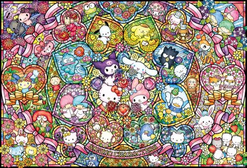 【日本製】ビバリー 1000ピース ジグソーパズル サンリオキャラクターズ ステンドグラス（49×72） 1000-088