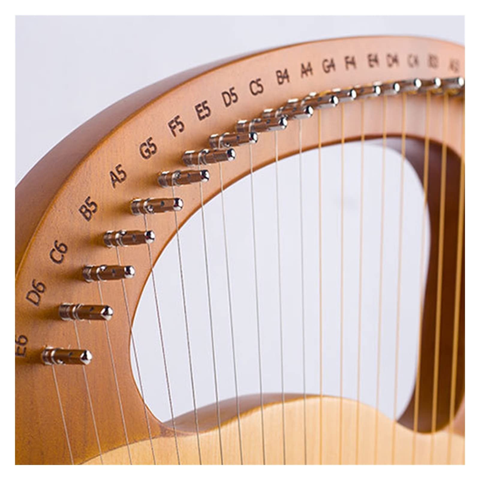 21 Saiten Leier Harfe Aus Holz Mahagoni Musikinstrument Mit Ersatzsaiten Stimmschlüssel Harfen-Saiteninstrument