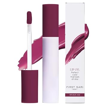 Eadwe Lips Staining Lip Oil, 2025 New Both an Oil and a Stain, Lip Tint Lips Oil Long-Lasting Moisturizing, Non-stick to Cup, Rose & Sweet Glossy Creamy Texture #BERRY