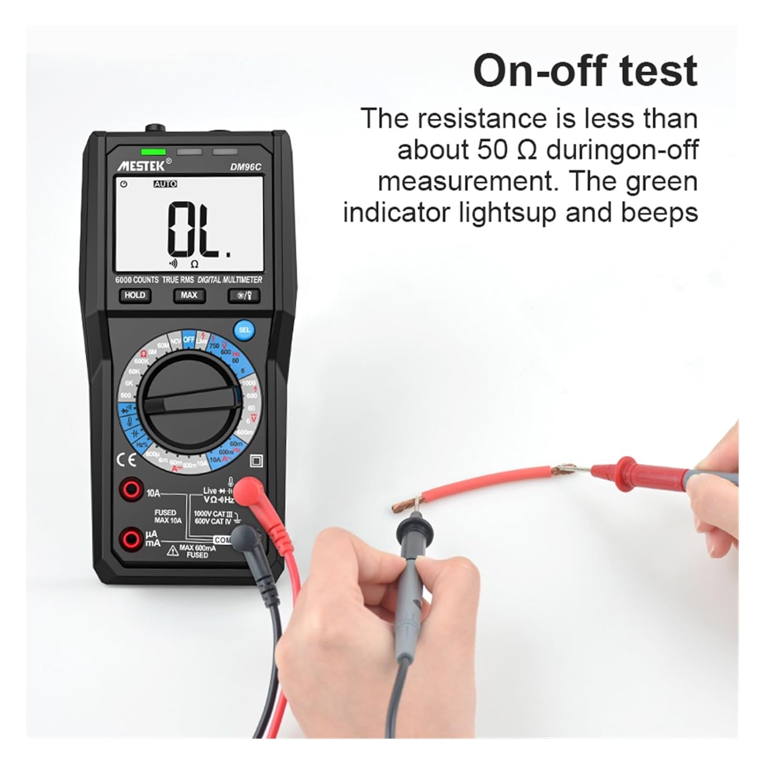 Digital multimeter 6000 Counts Tester Auto Range AC DC Voltage Current with Temperature Measurement Tester 1000V multimeters