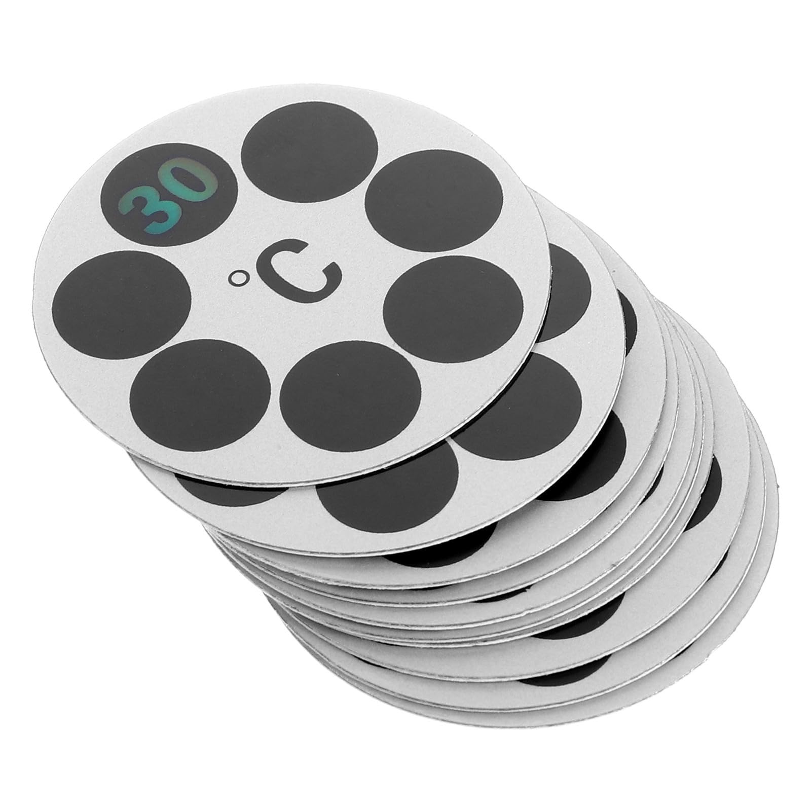 HYTROVE Bath Thermometer Stickers and Liquid Crystal Colour Changing Technology Round 10pcs with Accurate Temperature Display Waterproof Pet Decals for Bathtub Water Safety at Home