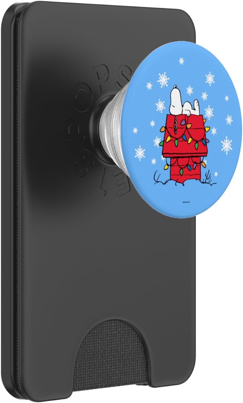 Peanuts Holiday Snoopy Dog House Lights PopSockets PopWallet for MagSafe