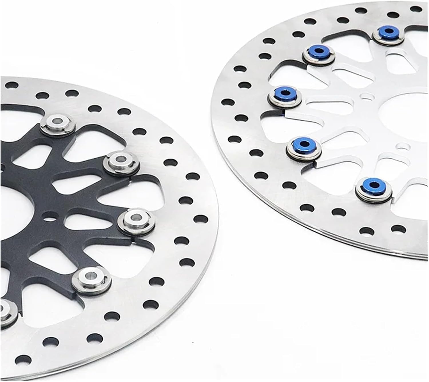 Compatible with Off-Road Motorcycle Street Bike Scooter Motorcycle Floating Disc Brake Rotor Universal CNC 4 Hole Caliper Disc Brake Pad 267mm*58mm(Black)