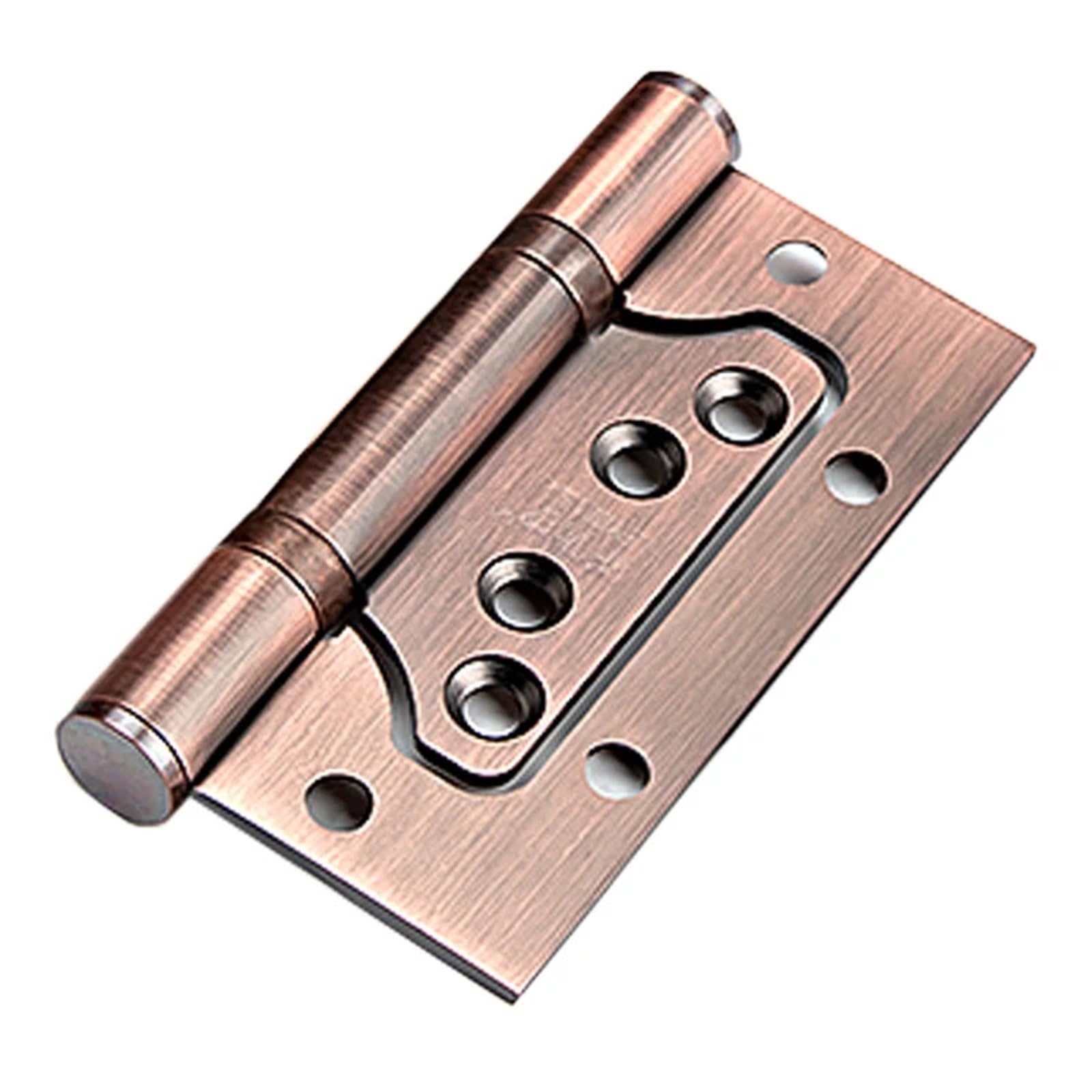 Kdhcvkz 2Pcs Red Bronze 2Pcs 4 In*3 In 2.5Mm Thick Stainless Steel Hinge For Wooden Doors(2Pcs Red Bronze)