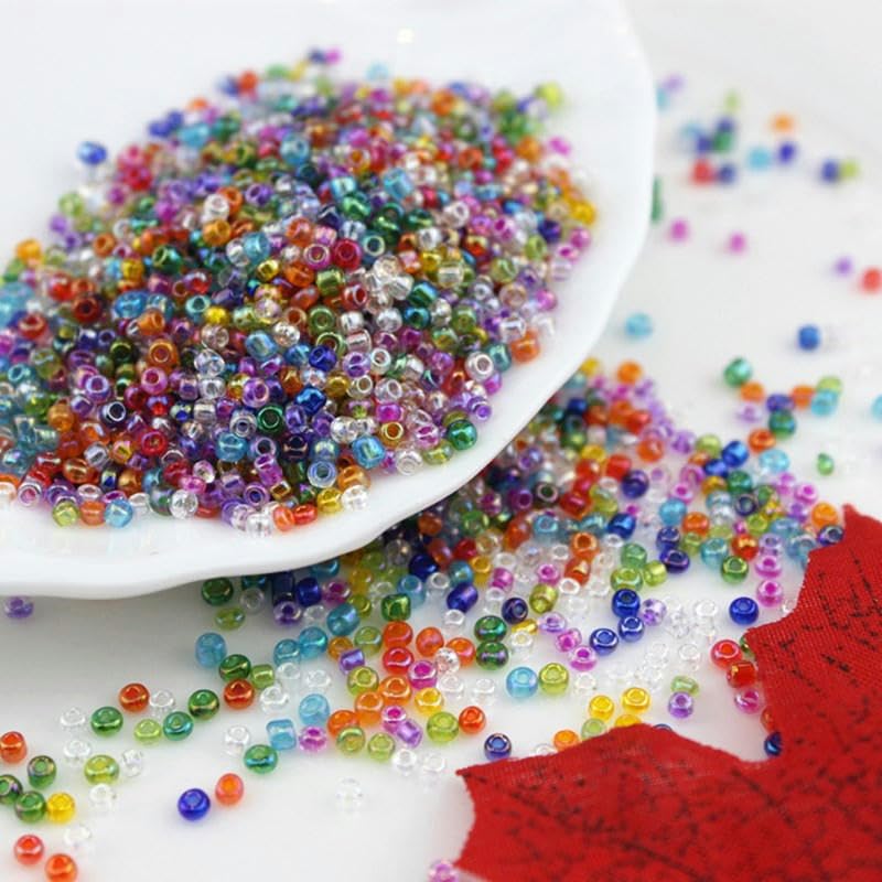 60000 pz 2MM Perline di Vetro a Colori UV per la Creazione di Gioielli Perline di Pony Perline di Riso Mnin Perline per Braccialetti Fai da Te Perline di Perle