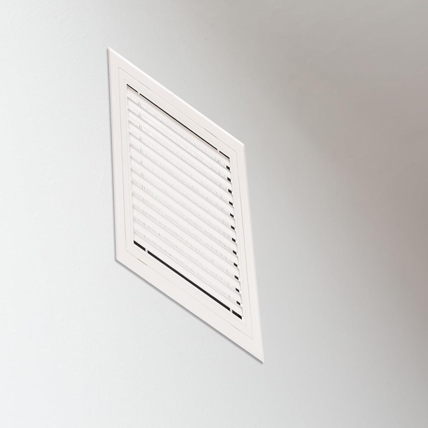 PATIKIL 14x14 Inch Plastic Ventilation Grille, Return Air Vent Cover Removable Vent Filter Grilles with Built-in Mesh Screen for Wall or Ceiling HVAC Vents, White