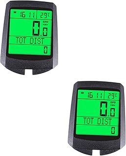 Sosoport 2 Peças Bicicleta De Exercício Excersize Bicicleta Estatica Para Ejercicios Bicicletas De Exercício Bicicleta Velocímetro Com Fio Luz Traseira Velocímetro Tacômetro Computador