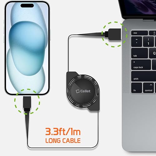 Miniatura 3 de Cable de carga retráctil USB-C, cable de carga rápida USB tipo C, compatible con Apple iPhone 15 Series iPad Pro Air Mini, teléfonos inteligentes y
