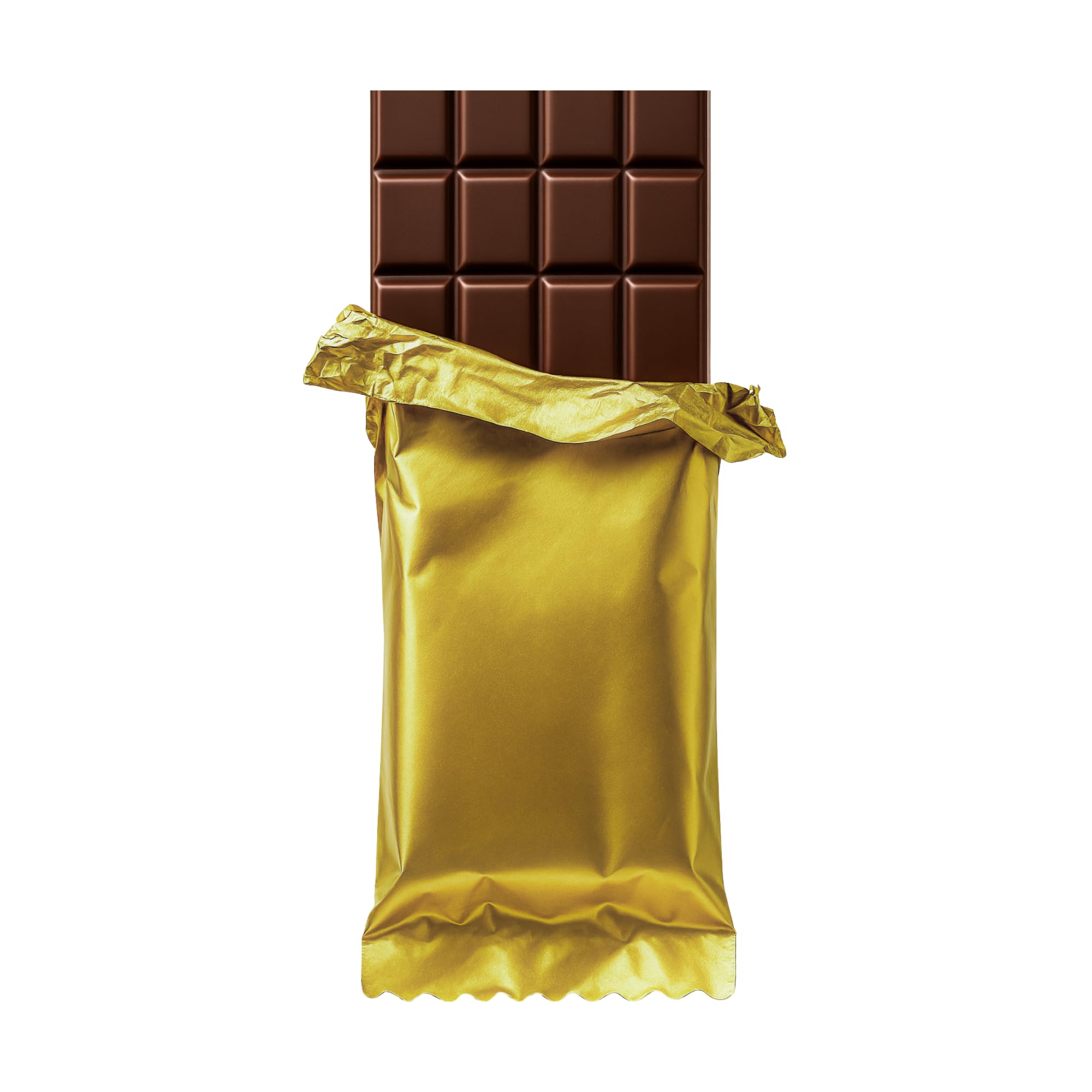 Foilman - Heat Seal Bags (Metallized) For Chocolate Bar Wrapping - Actual bags size 3 x 6 3/8 - Fits Bar Size 2.25 x 5.5 Inches (100 Pack) (Dark Gold)