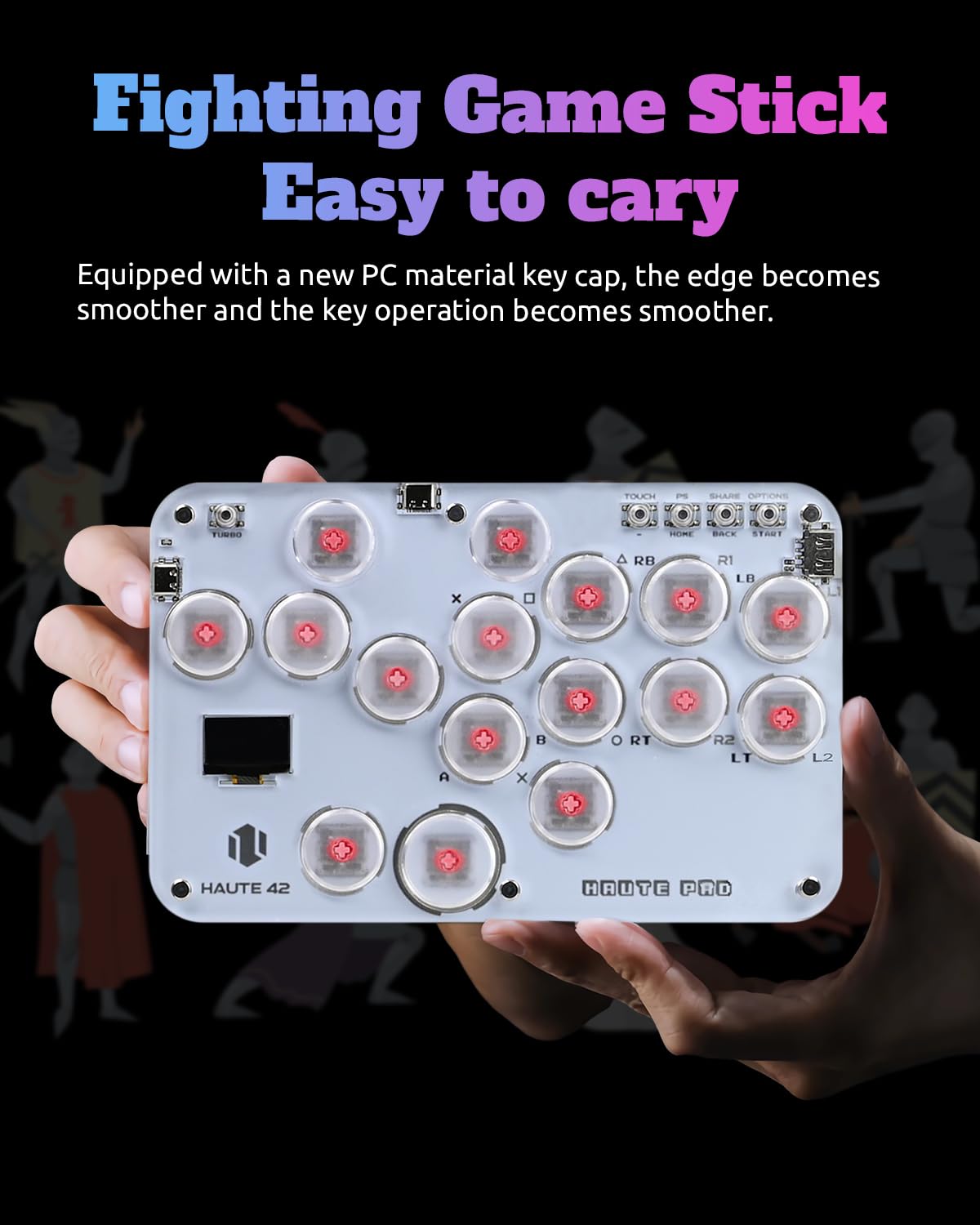 HARIKIKI Arcade Stick, Fighting Teclado Keypad S16 Street Fighter Gameboard para PS3/PS4/Steam PC/NS Switch