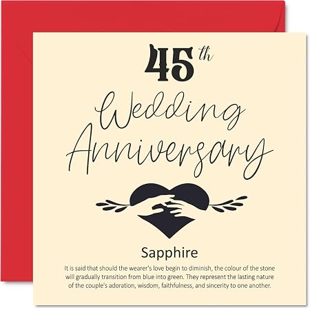 My Husband 45th Wedding Anniversary Card - On Our Sapphire Anniversary ...