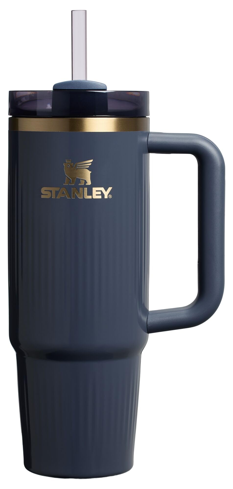 STANLEY Quencher H2.0 Tumbler with Handle and Straw 30 oz | Flowstate 3-Position Lid | Cup Holder Compatible for Travel | Insulated Stainless Steel Cup | BPA-Free | Fluted Twilight 30 Ounces Fluted Wisteria Shine