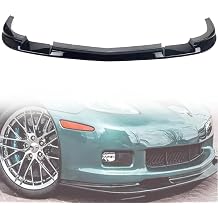 Front Lip Fit for Chevy Corvette C6 Z06 Grand Sport 2006-2013 | ZR1 Style Bumper Splitter Spoiler Body Kit Gloss Black 3Pcs