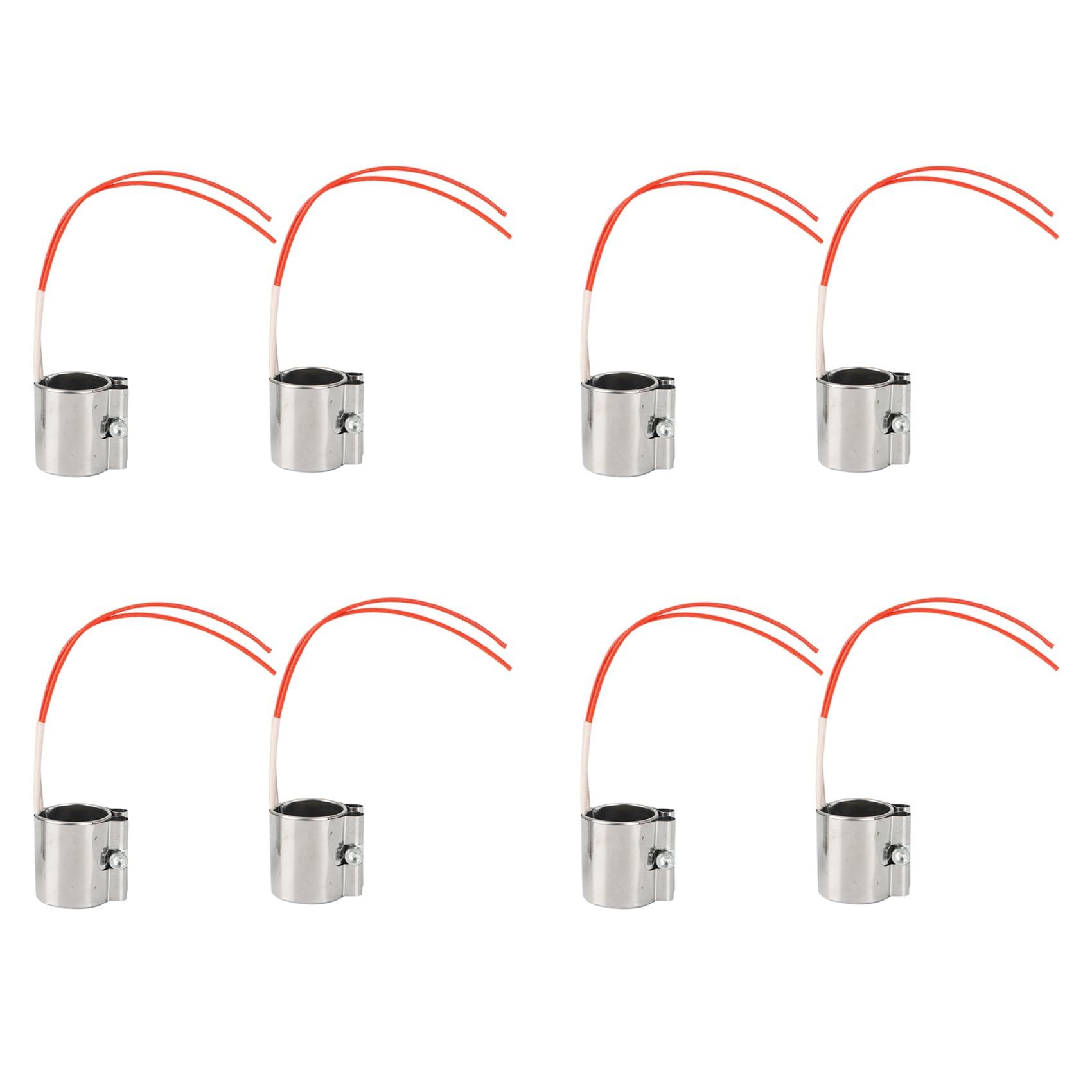 Jnchdghwa Silver 8Pcs/Lot Mica Band Heater 35X45mm 220V 150W Stainless Steel Heating Elements For Plastic Injection Machine