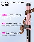 Curling Iron,1.25 Inch Curling Wand with Clamp,Extra Long Barrel Creates Loose Curls,Hair Curler for Use on Long/Medium Hair, Dual Voltage for Traveling,Hair Style Tools,Rose Gold