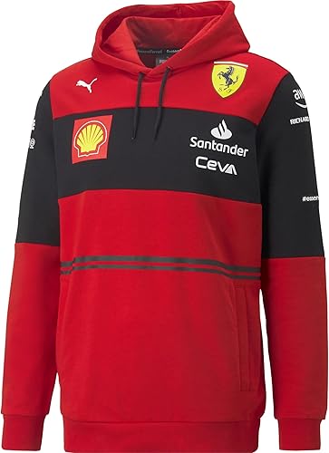 Fuel For Fans Scuderia Ferrari F1 - Sudadera con capucha para hombre 2022 (S), color rojo, Rojo -