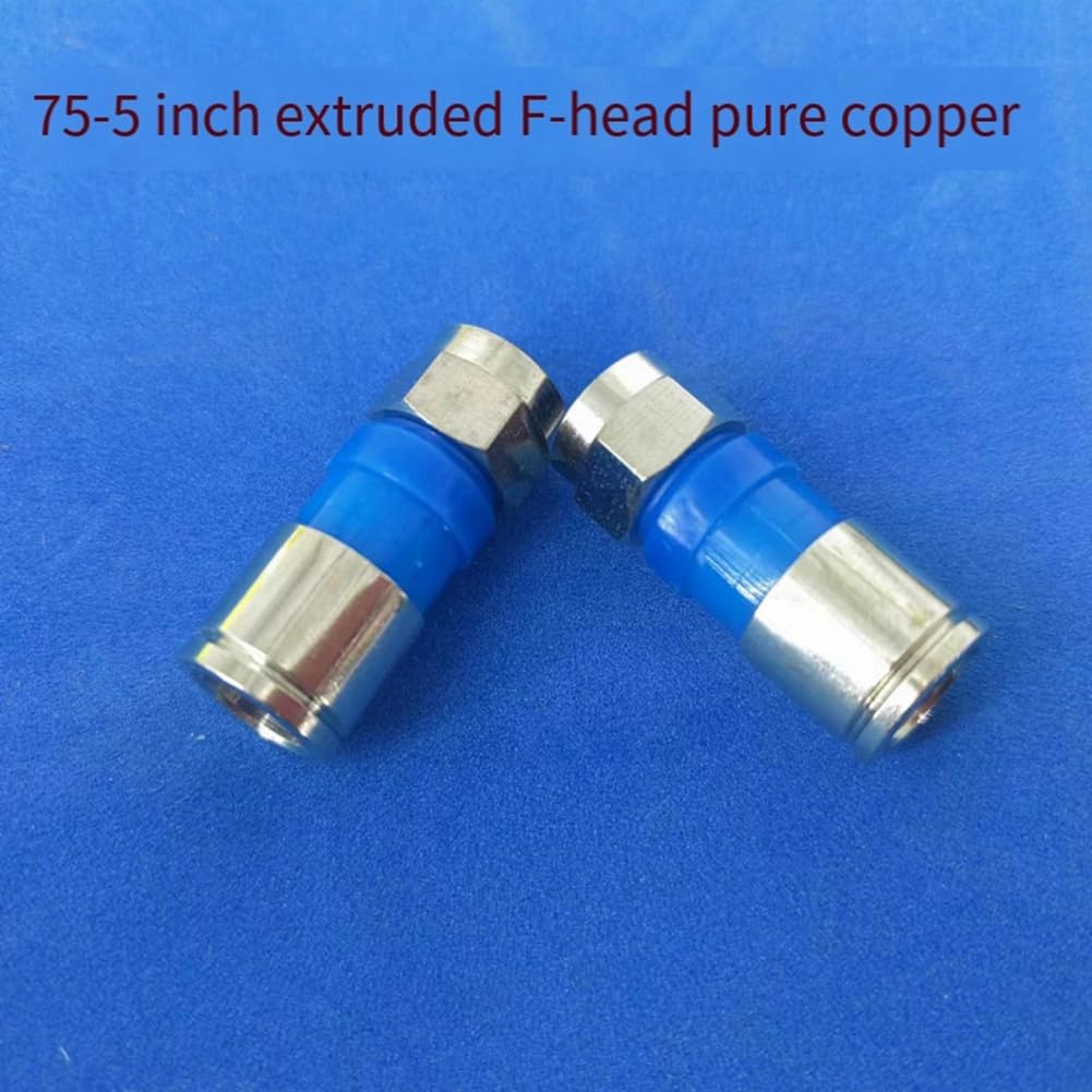 Lot de 100 câbles TV britanniques étanches 75-5 RG6 extrudé F - Connecteur universel B blindé 24