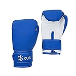 Cult Neo Boxing Gloves 10 OZ – Pro-Style Training Gloves for Sparring, Heavy Bag & Mitt Work – Premium PU Leather, Shock Absorbing Padding, Ergonomic Design with Wrist Support – Blue & White