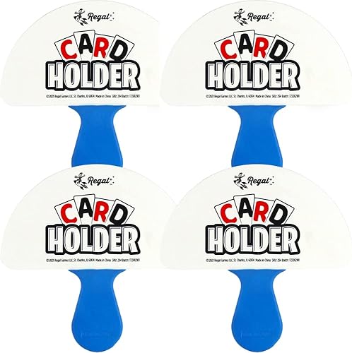 Miniatura 6 de Regal Games Paquete de 4 tarjeteros para jugar a las cartas, tarjetero para niños con paletas de plástico, ideal para diversión familiar y noche de