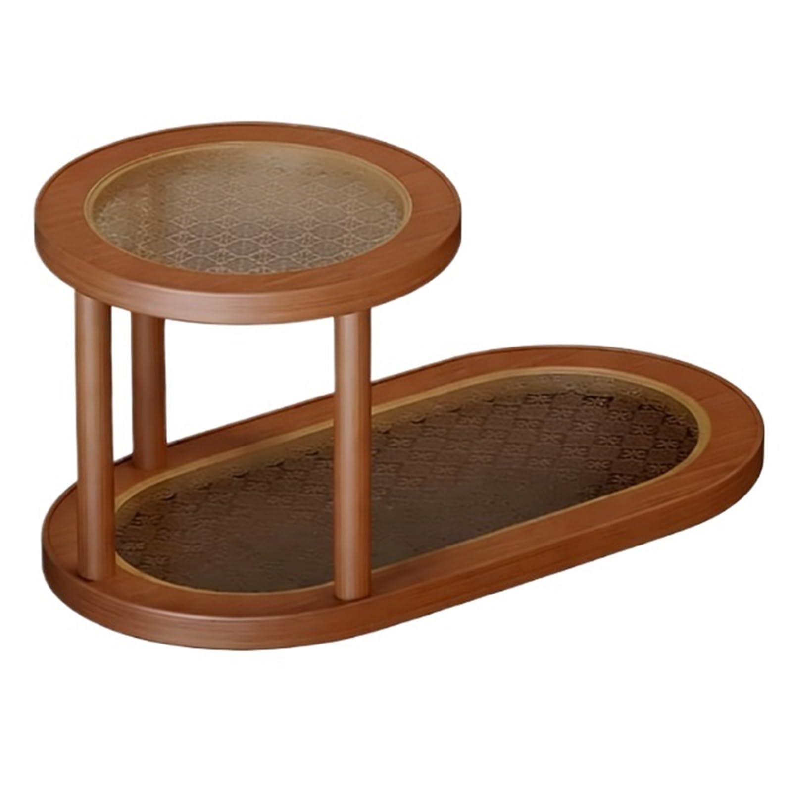 CYairong-22 Cup Display Shelf Minimalist Style Double-Layer Cup Holder for Storage Tea Set Tray Desktop Coffee Mug Display Rack