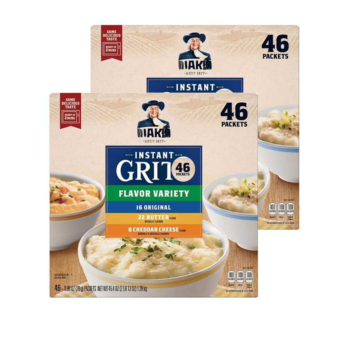 Instant Grits, Variety Pack, 45.4 Ounces, 46 Count (46 Count (2 Pack))