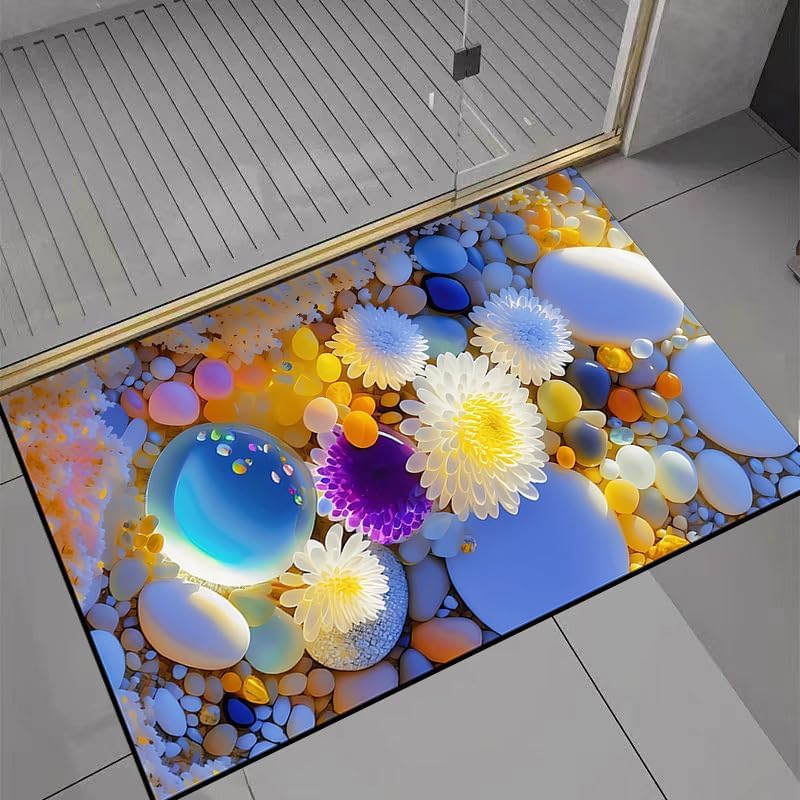 Tapis de douche anti-moule en pierre de diatomite absorbante 50x80 cm
