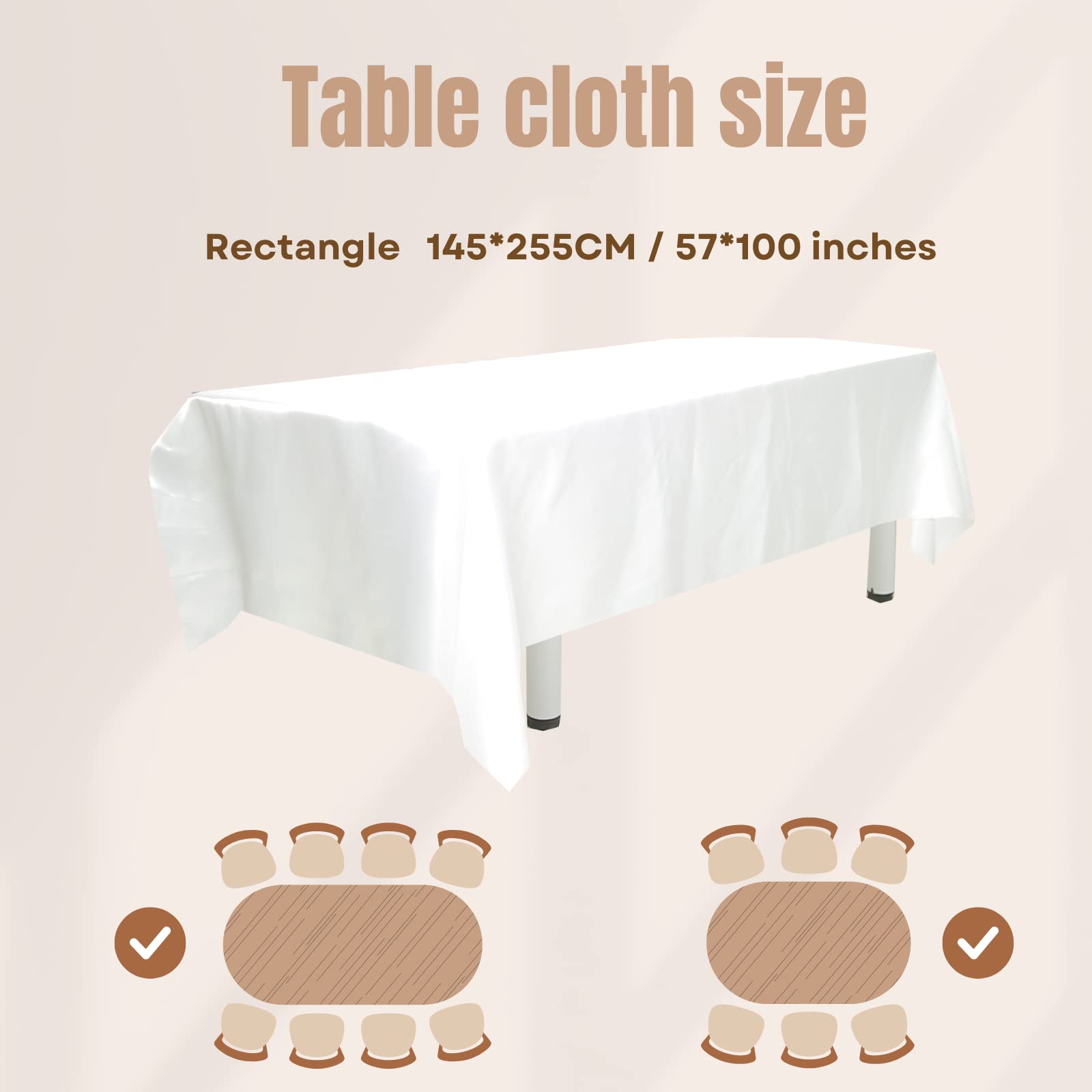 Große Rechteckige Tischdecke – 145x305 Cm, Polyester, Schwarz, Für Partys Drinnen & Draußen