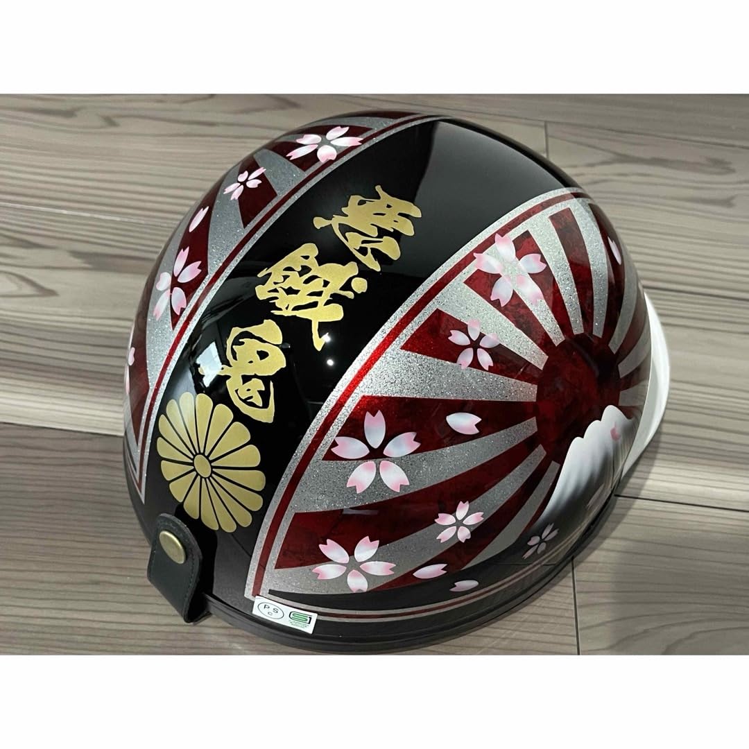 Amazon.co.jp: 悪餓鬼 富士日章 コルク半 ヘルメット 旧車會