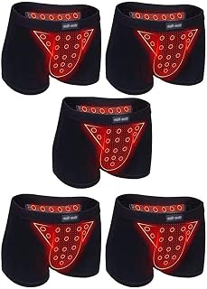 Men's Underwear Magnetic Therapy Boxer Briefs 5-Packs Enlargement Underwear Tourmaline Prostate Therapy Panties