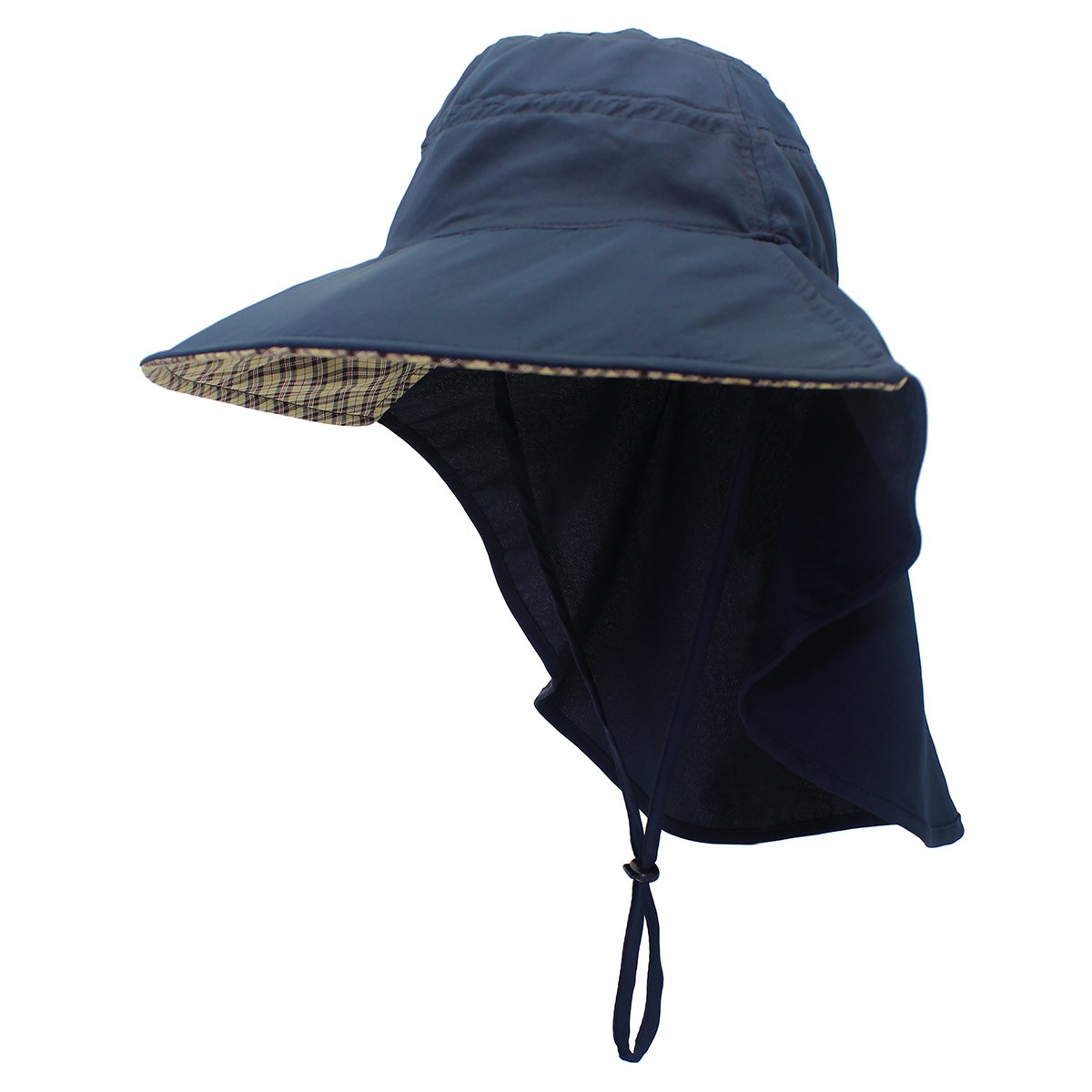 Outdoor Sun Hats Caps Bucket Fishing Hat Sunscreen Wide Brim Garden Hiking Beach Desert (Deep blue)