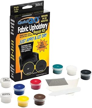 Master Manufacturing ReStor-it Quick 20 Fabric Upholstery Repair Kit, 20 Minute Repar, Fabric Fibers Repairs Any Color Fabric Or Upholstery