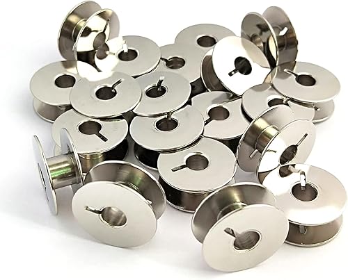 VANELY 20pcs Metal L Bobinas Brother PR600 PR620 PR650 PR-1000 PQ1500 BERNINA 1000 1001