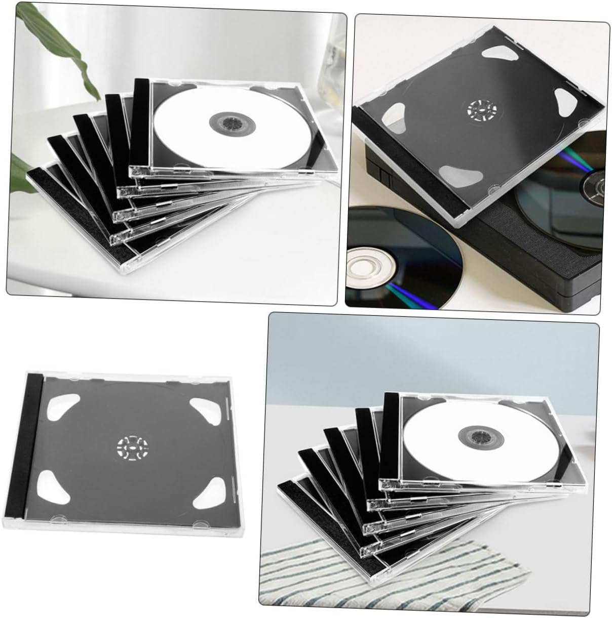 8pcs Cd Cases Disc Holders for Cd DVD and Media Storage Organize and Protect Your Discs Effortlessly