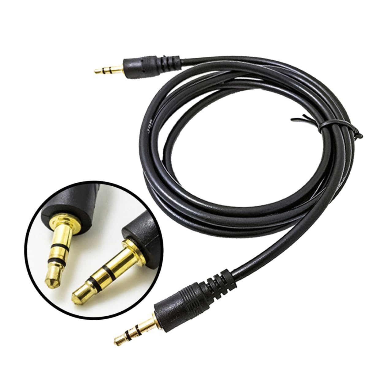 NUOBESTY Durable Aux Adapter Headphone Cable for Smartphones Tablets Black Flexible Design for Broad Compatibility